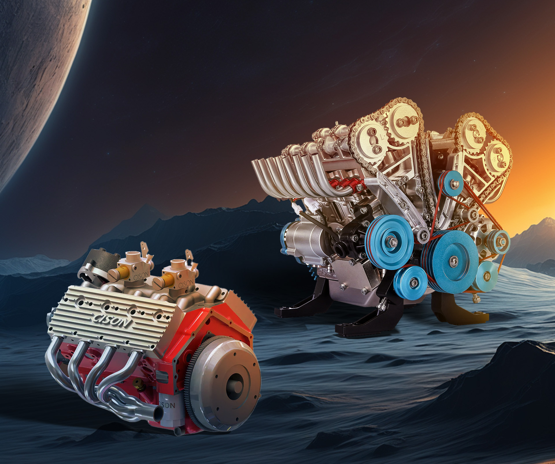 V8 engine