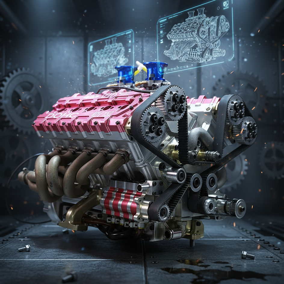 RUIFEIYA V10-150 1/4 Scale 150cc DOHC V10 Gasoline Engine Model