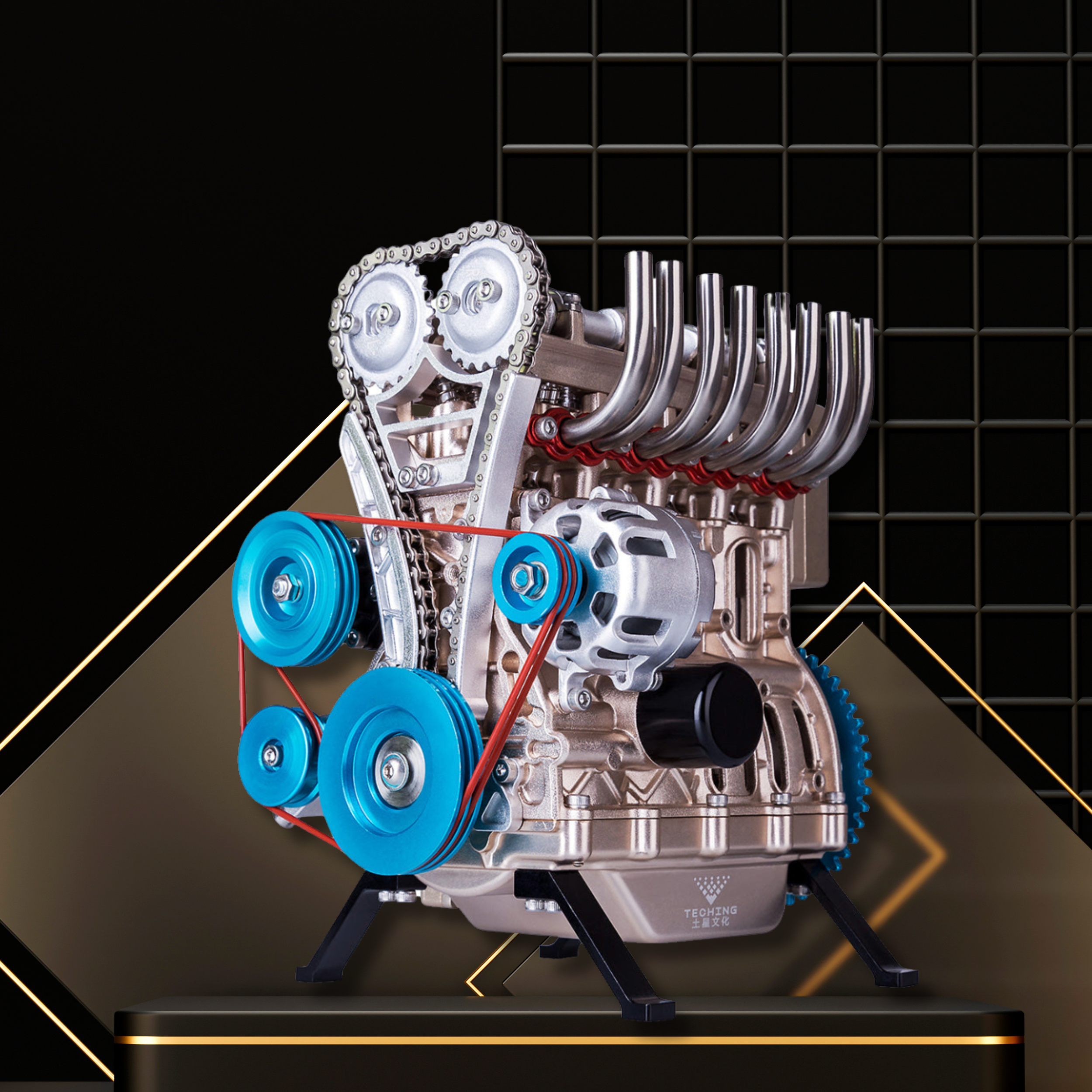 About The Origin Of the TECHING 4-Cylinder DOHC Model Engine – Enginekitor