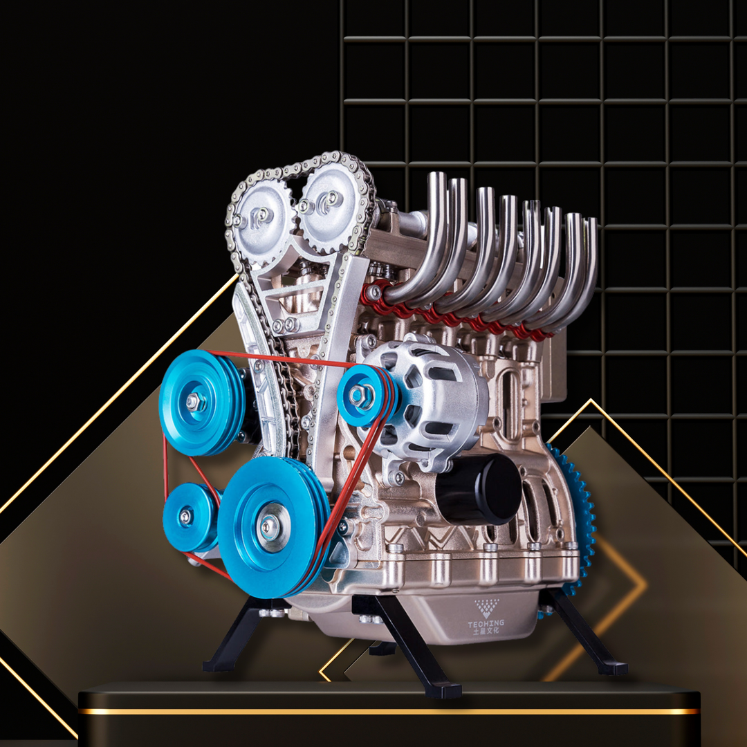 About The Origin Of the TECHING 4-Cylinder DOHC Model Engine