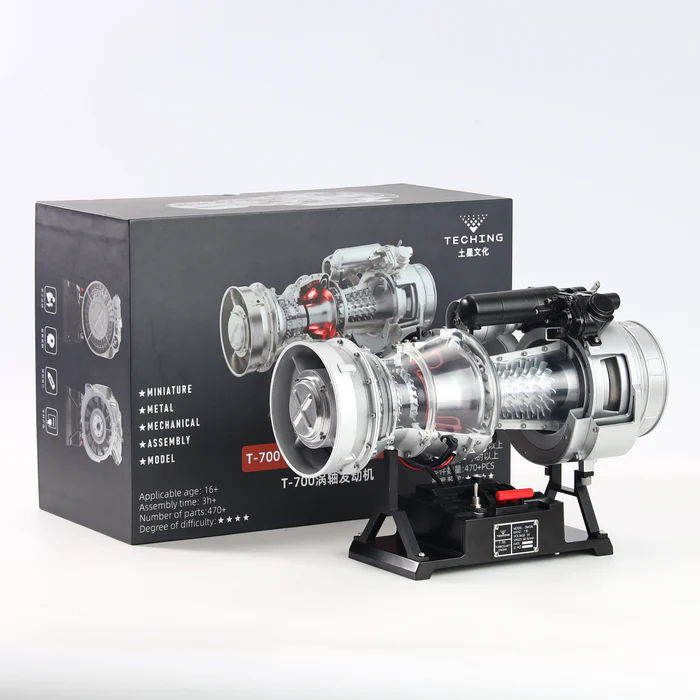 Kit de motor de turboeje metálico TECHING DM136: simulación realista de helicóptero a escala 1/4