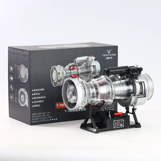 Kit de motor de turboeje metálico TECHING DM136: simulación realista de helicóptero a escala 1/4