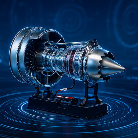 TECHING 1/12 Metal Dual-Spool Turbofan Engine Model Kit – Working Jet Engine Replica with 300+ PCS for STEM Learning & Collectors