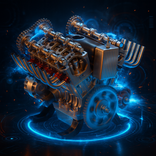 TECHING 1:3 Full Metal V8 Car Engine Model Kit - DIY Mechanical Assembly Educational Toy with 500+ Pcs - Build Your Own Engine