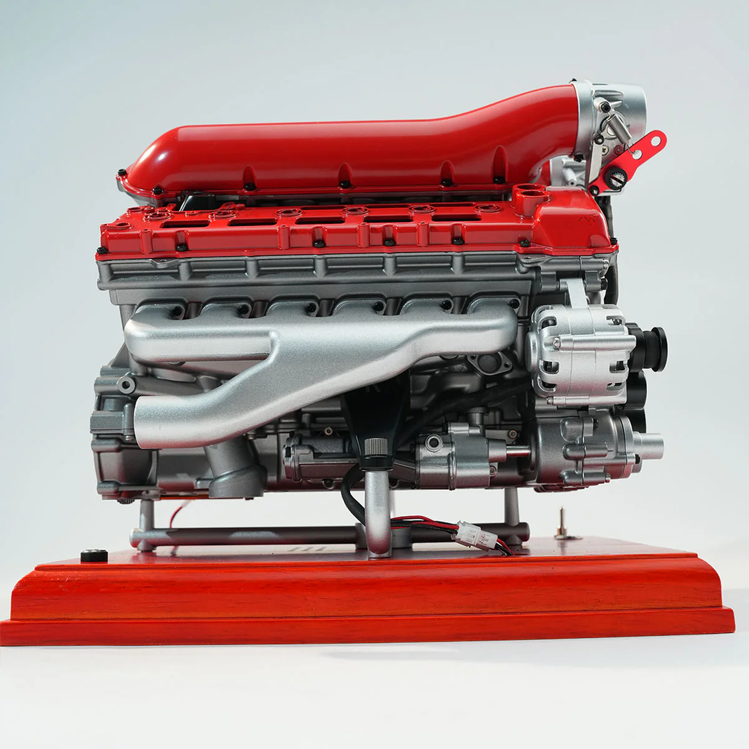 TECHING 1/4 Scale V12 Engine Model Kit with Synchronized Sound Effects – 800+PCS Metal Supercar Engine Kit