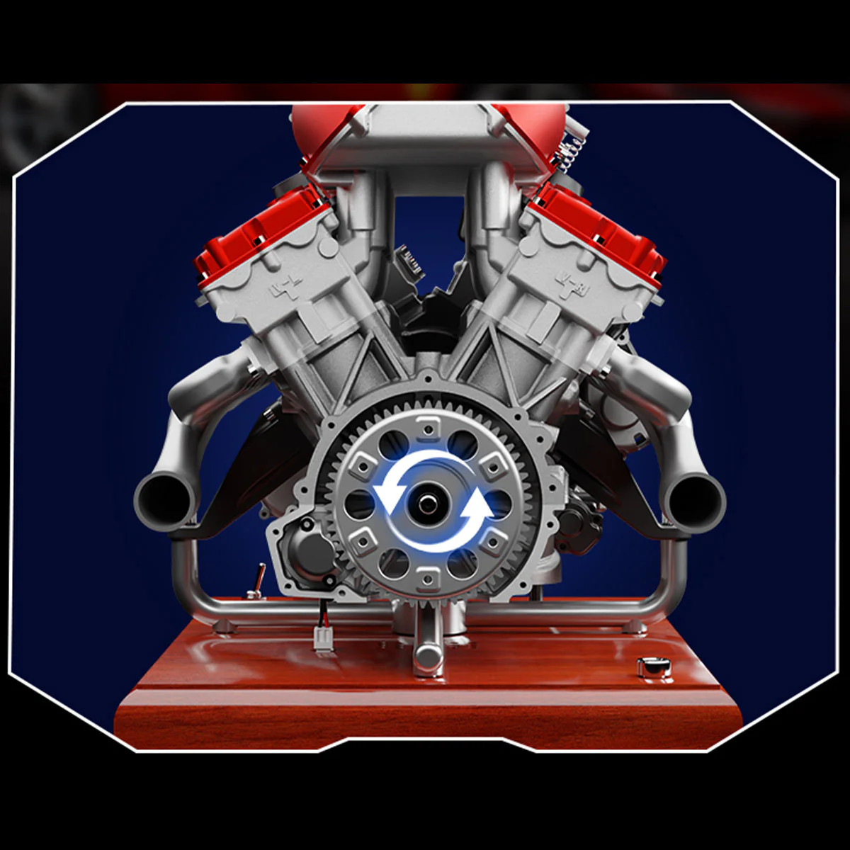 TECHING 1/4 Scale V12 Engine Model Kit with Synchronized Sound Effects – 800+PCS Metal Supercar Engine Kit