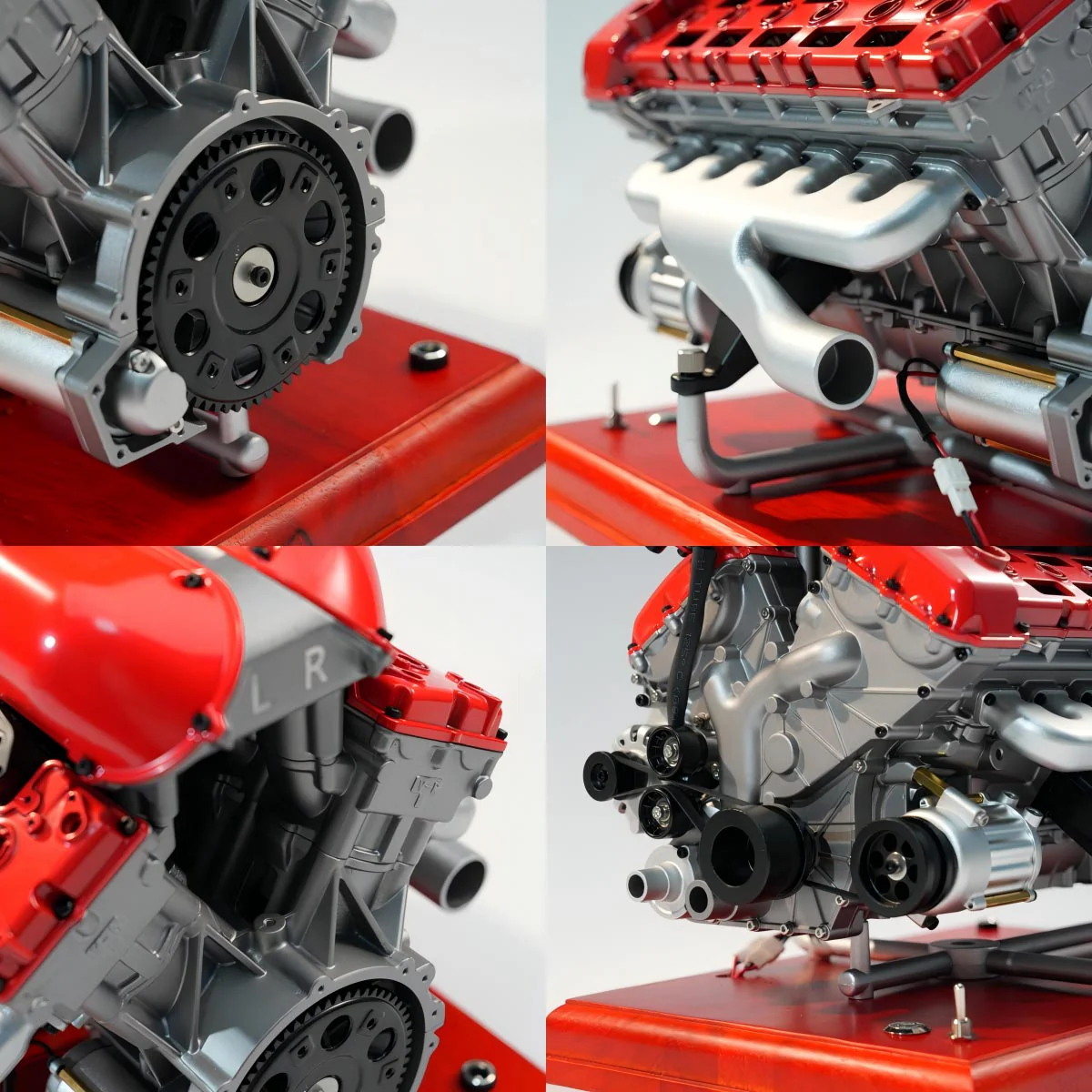 TECHING 1/4 Scale V12 Engine Model Kit with Synchronized Sound Effects – 800+PCS Metal Supercar Engine Kit