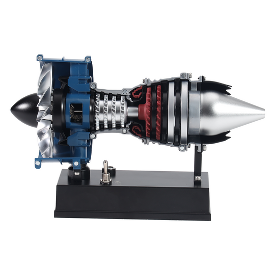TECHING Upgraded Turbofan Engine Metal Model Kit – 170+ Parts, Visible Structure STEM Assembly Gift