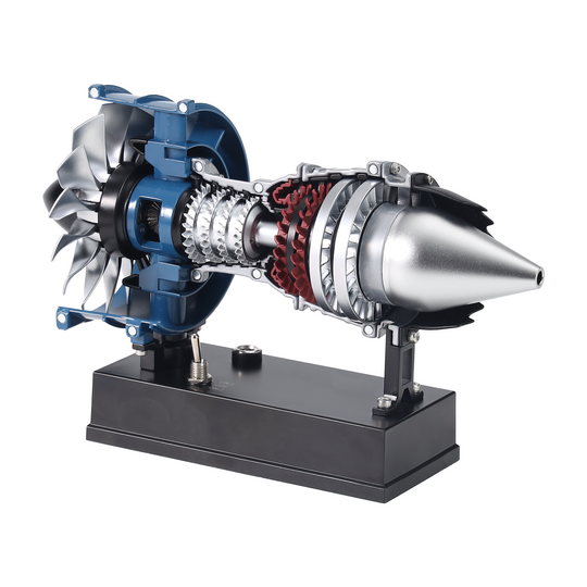 TECHING Upgraded Turbofan Engine Metal Model Kit – 170+ Parts, Visible Structure STEM Assembly Gift