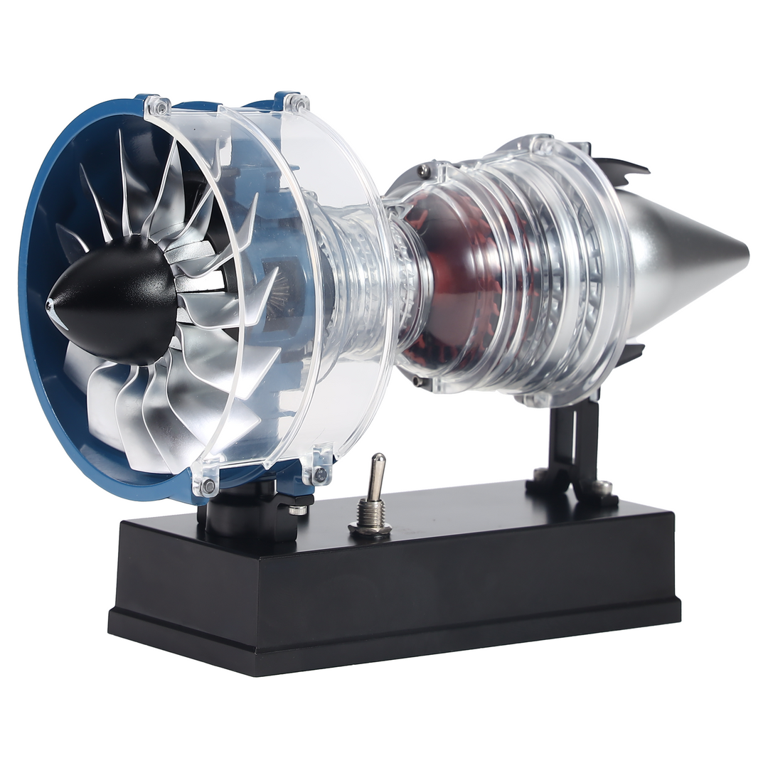 TECHING Upgraded Turbofan Engine Metal Model Kit – 170+ Parts, Visible Structure STEM Assembly Gift