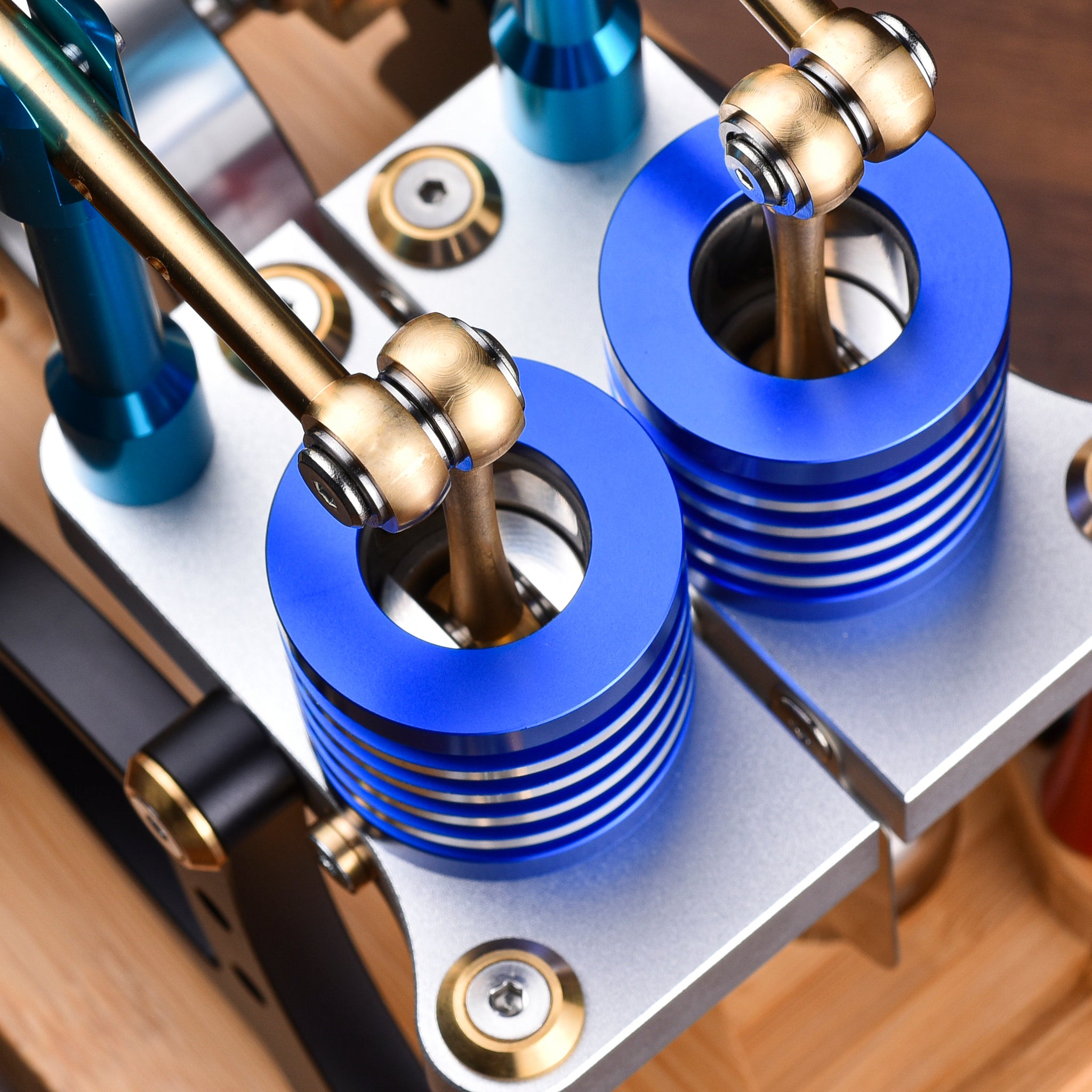 Modèle de moteur Stirling à deux cylindres : kit de maquette pour les passionnés de sciences et d'éducation – Construisez votre propre moteur
