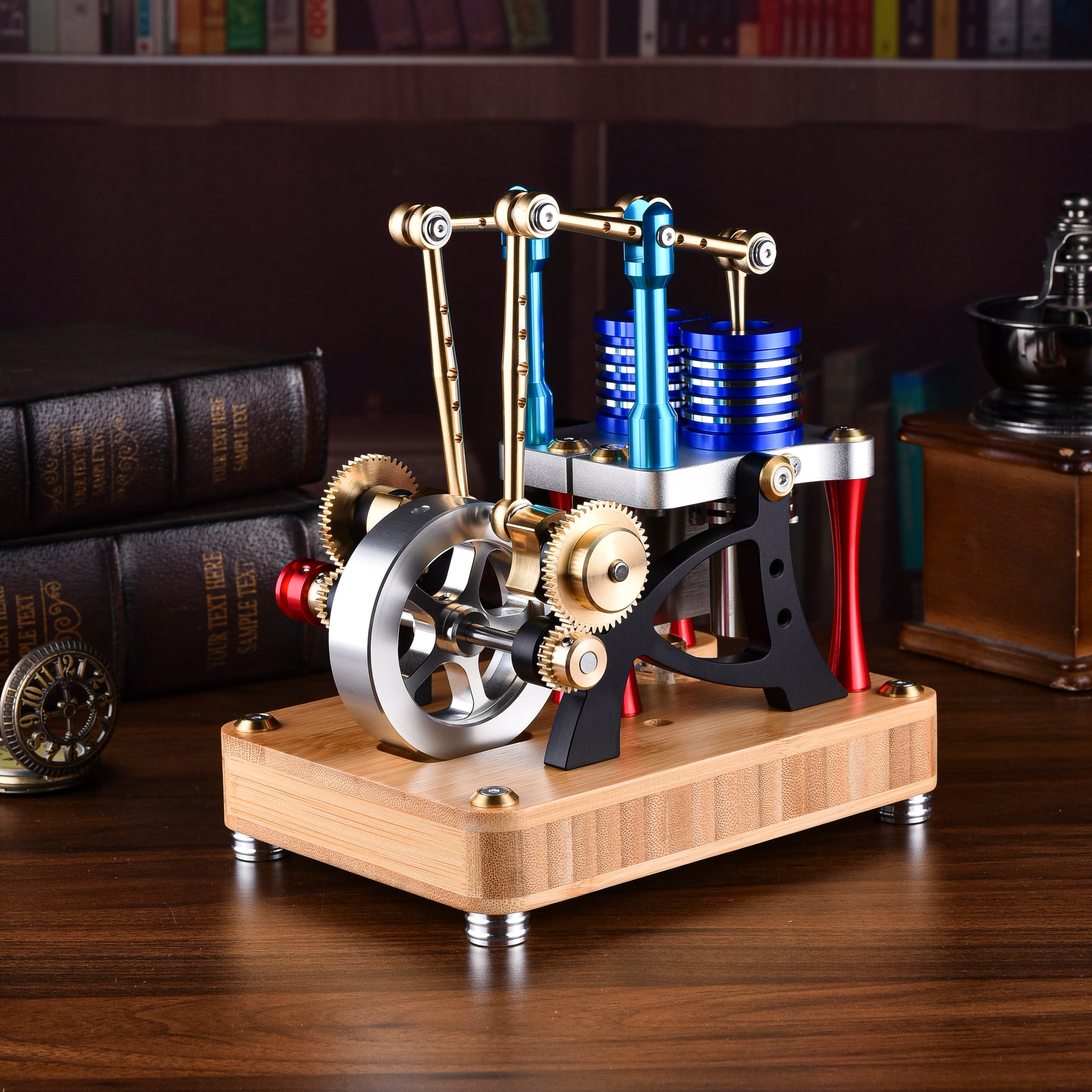 Modèle de moteur Stirling à deux cylindres : kit de maquette pour les passionnés de sciences et d'éducation – Construisez votre propre moteur