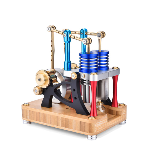 Stirling Two-Cylinder  Engine Model Engine Model Kit for Science Enthusiasts & Education - Build Your Own Engine