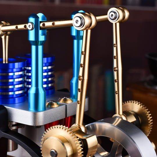 Stirling Two-Cylinder  Engine Model Engine Model Kit for Science Enthusiasts & Education - Build Your Own Engine