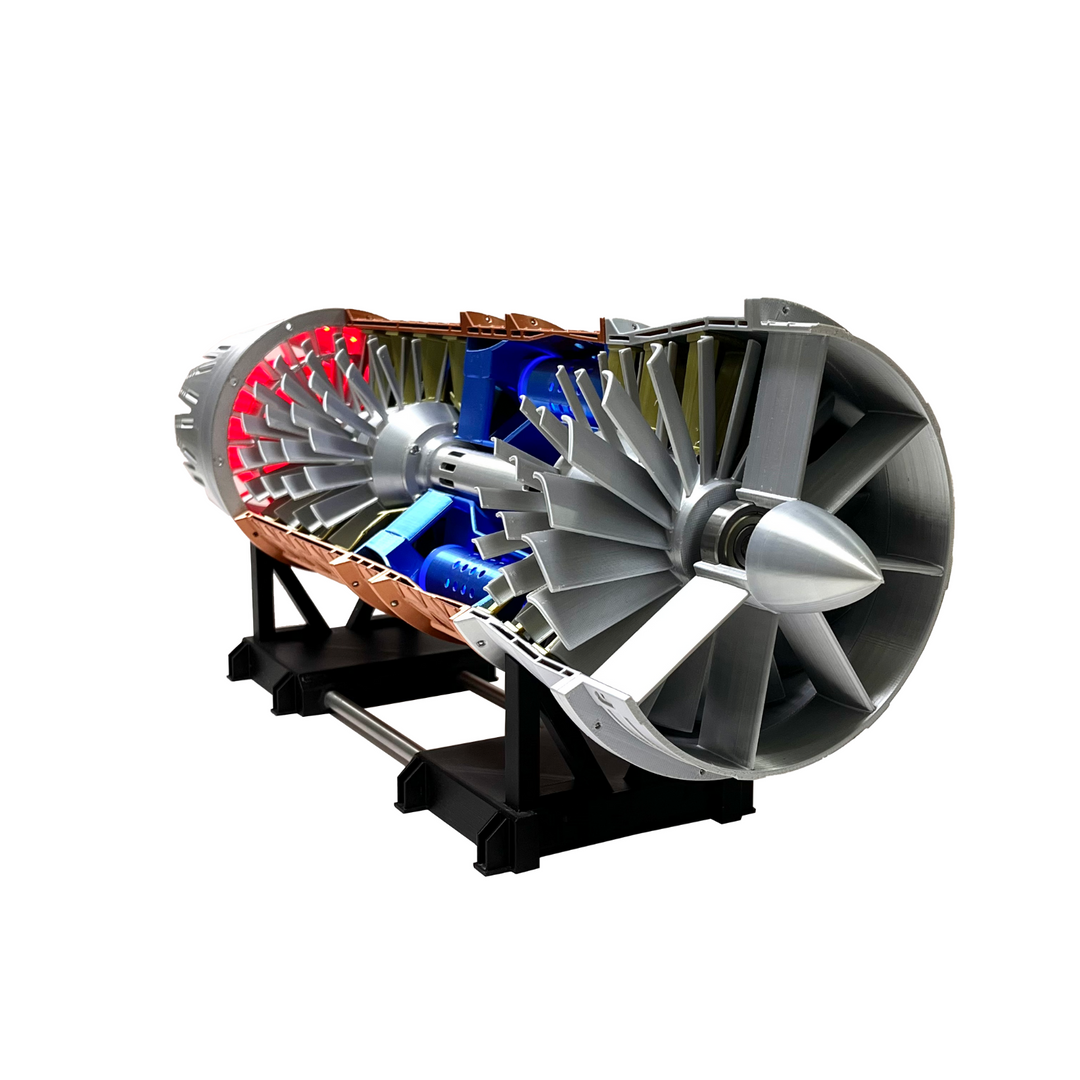 ENGINEKITOR 1/20 Scale Pratt Whitney F100 Low Bypass Turbofan Engine Model – Build Your Own Engine(57CM/22.4INCH)