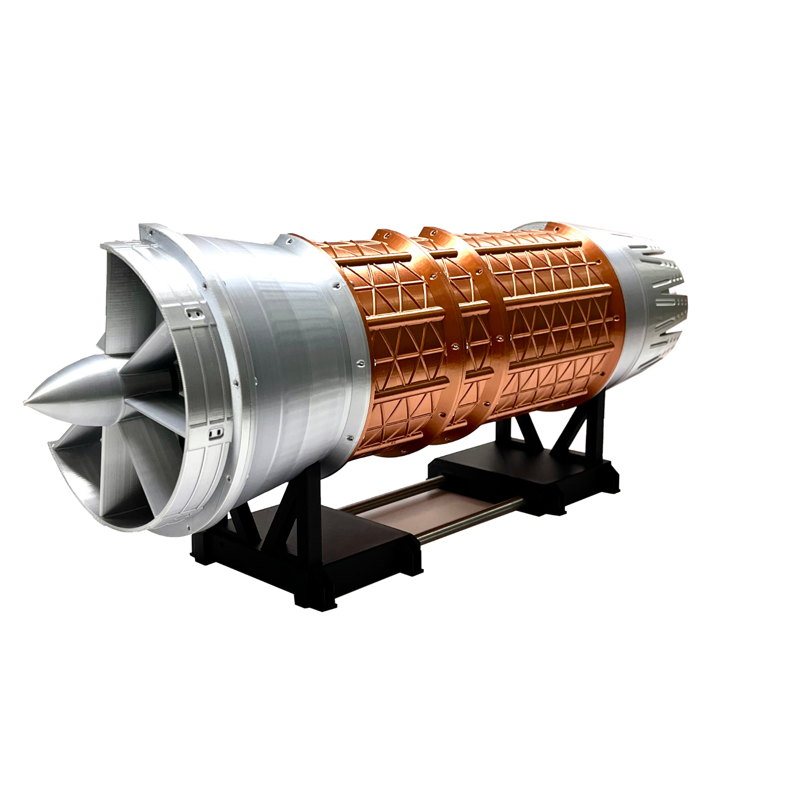 ENGINEKITOR - Maqueta de motor turbofán Pratt Whitney F100 de baja derivación a escala 1/20: construye tu propio motor (57 cm/22,4 pulgadas)
