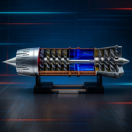 ENGINEKITOR 1/20 Scale Pratt Whitney F100 Low Bypass Turbofan Engine Model – Build Your Own Engine(57CM/22.4INCH)