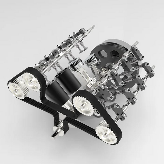 ENJOMOR GS-V8 78CC DOHC Four-Stroke Water-Cooled V8 Model V8 Engine Model Kit Functional Electric Gasoline Engine