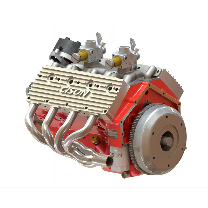 CISON 44cc 1/6 Scale Flathead V8 Water-Cooled 4-Stroke Engine Model Kit V8 Engine-Build Your Own Engine