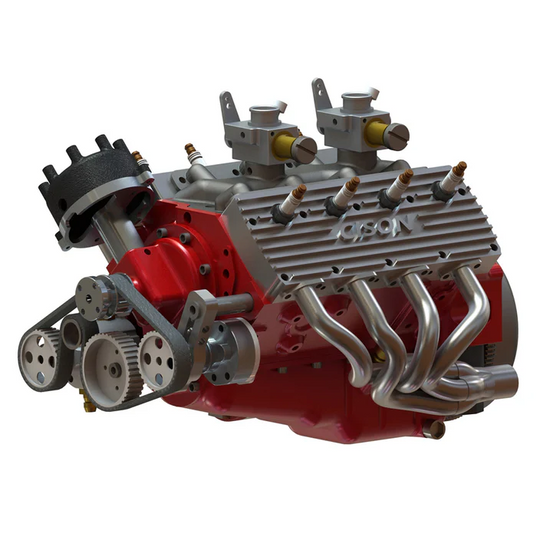 CISON 44cc 1/6 Scale Flathead V8 Water-Cooled 4-Stroke Engine Model Kit V8 Engine-Build Your Own Engine