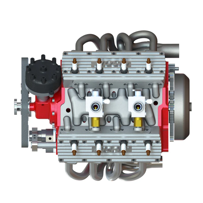 CISON 44cc 1/6 Scale Flathead V8 Water-Cooled 4-Stroke Engine Model Kit V8 Engine-Build Your Own Engine