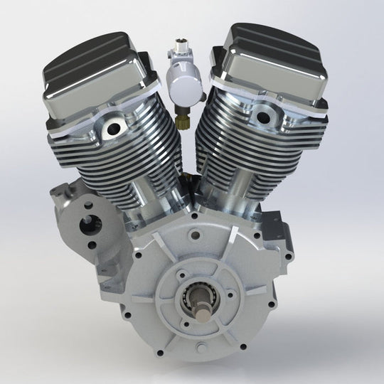 CISON FG-VT9 9cc V2 Twin-Cylinder 4-Stroke Air-Cooled Gas Engine for RC Motorcycles-Build Your Own Engine