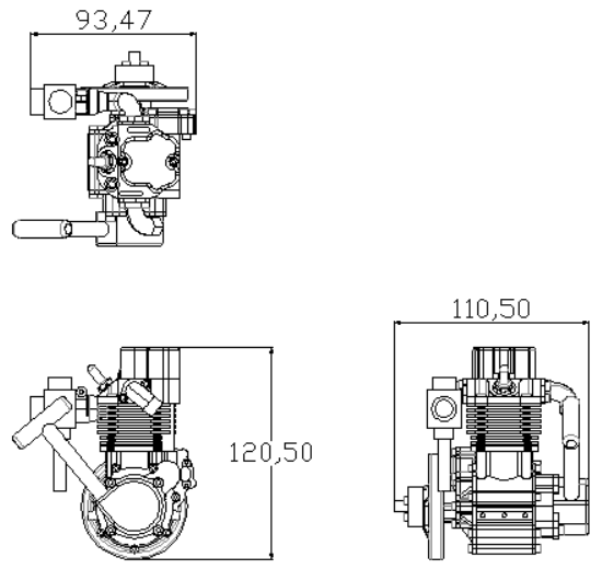 ENJOMOR GS-DK01 8cc 14000rpm 4 Stroke Single Cylinder Engine Model Gas Power Engine Kit