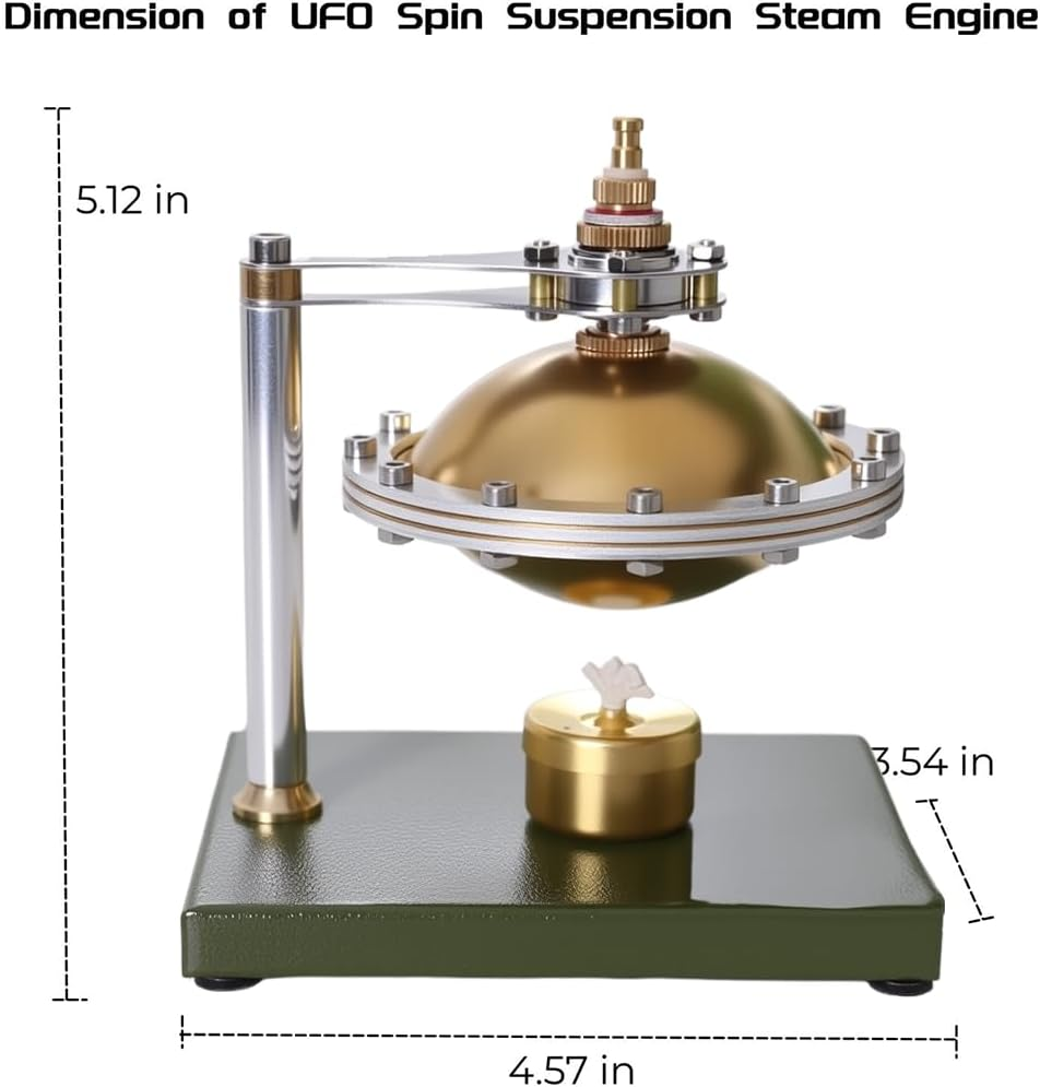 Modelo de motor de vapor de platillo volador Modelo mecánico educativo STEM