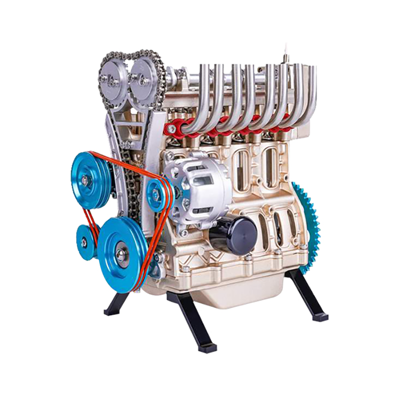 TECHING Full Metal V4 Engine Model Kit 4-Cylinder Car Engine Assembly ...
