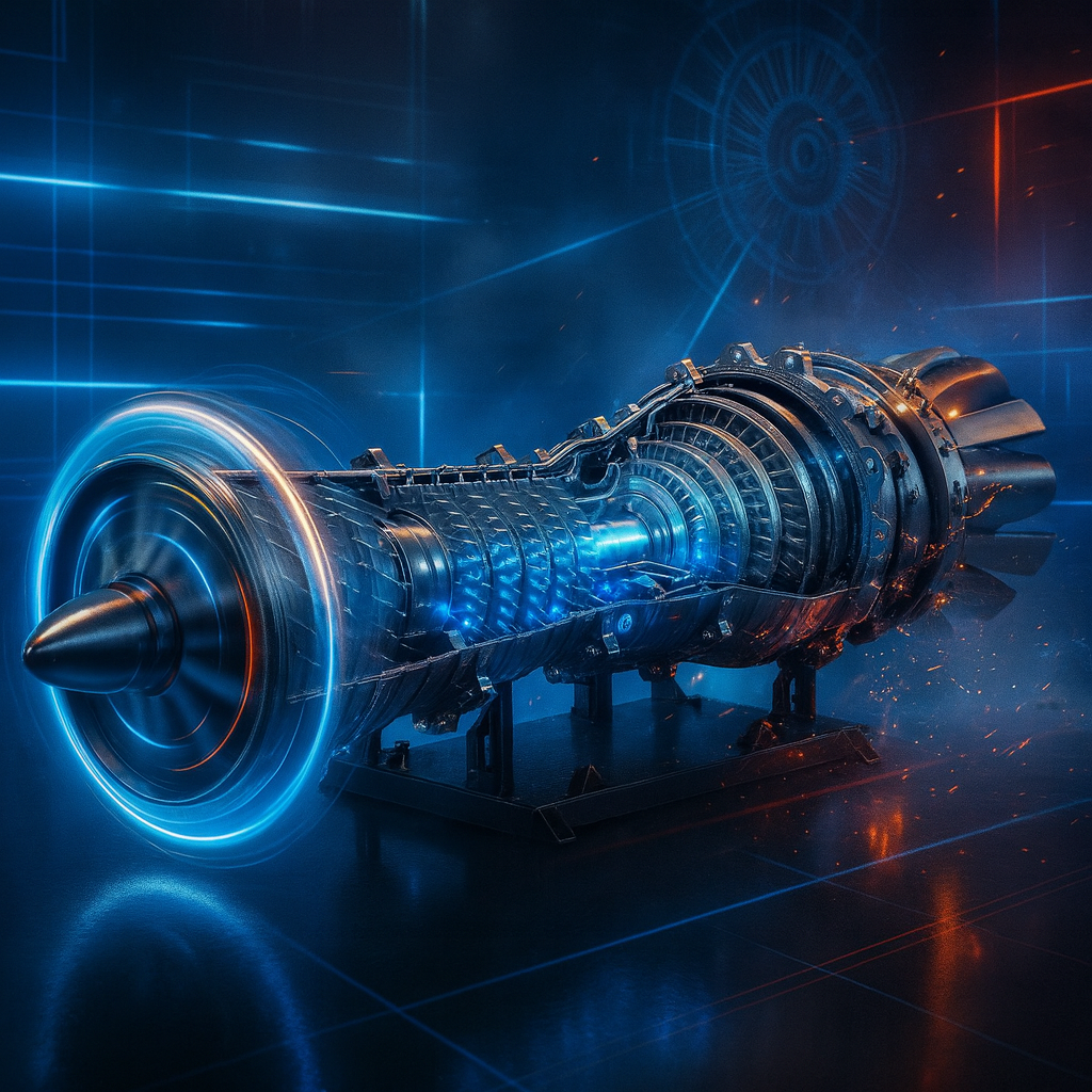 ENGINEKITOR GE-J79 1/24 Turbojet Engine Model Military Engine Kit - Build Your Own Turbofan Engine