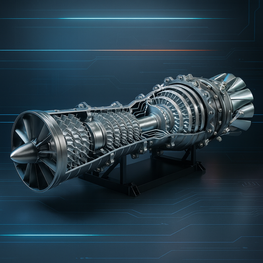 ENGINEKITOR GE-J79 1/24 Turbojet Engine Model Military Engine Kit - Build Your Own Turbofan Engine