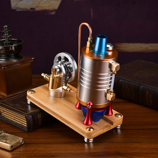 K006 Miniature Vertical Boiler Startable Steam Engine Model DIY Engine Model Kit-Build Your Own Engine