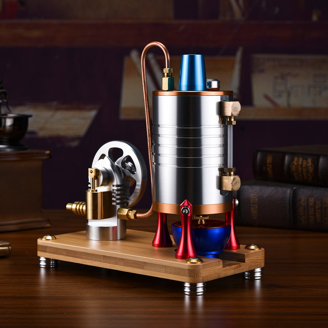 K006 Miniature Vertical Boiler Startable Steam Engine Model DIY Engine Model Kit-Build Your Own Engine