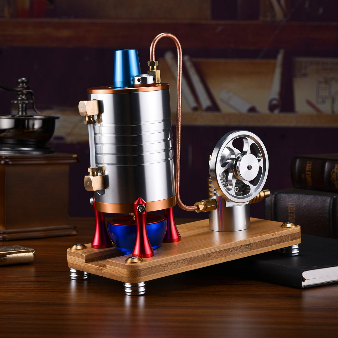 K006 Miniature Vertical Boiler Startable Steam Engine Model DIY Engine ...