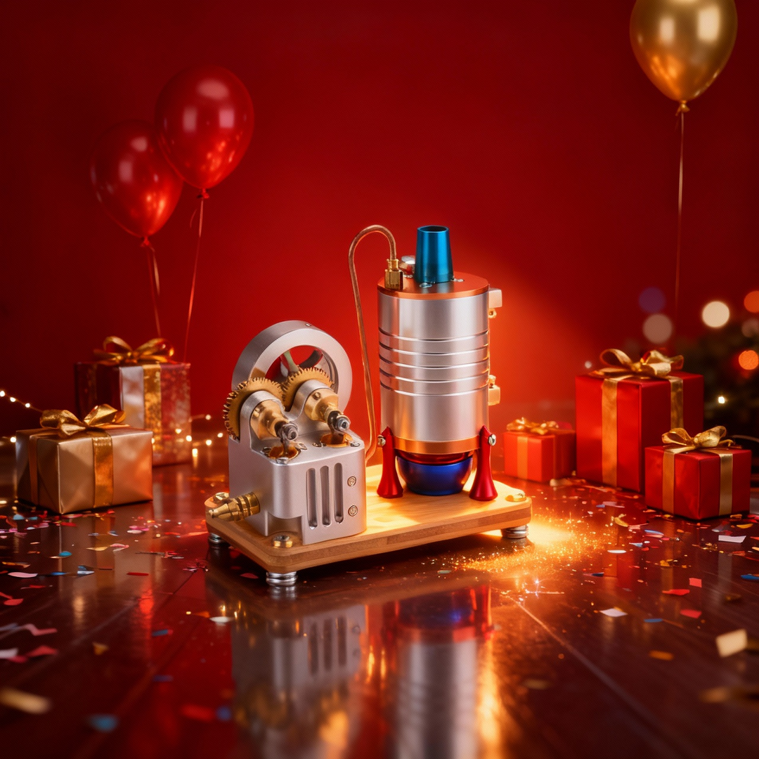 K007 One-way Piston Vertical Steam EngineLarge Cylinder Piston Steam Engine-Build Your Own Engine