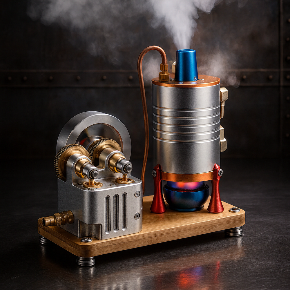 K007 One-way Piston Vertical Steam EngineLarge Cylinder Piston Steam Engine-Build Your Own Engine