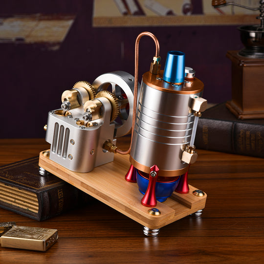 K007 One-way Piston Vertical Steam EngineLarge Cylinder Piston Steam Engine-Build Your Own Engine