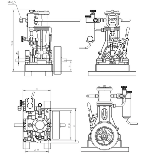 enginekitor-kacio-ls1-14-high-performance-single-cylinder-reciprocating-steam-engine-model-for-ships-and-boats-over-60cm