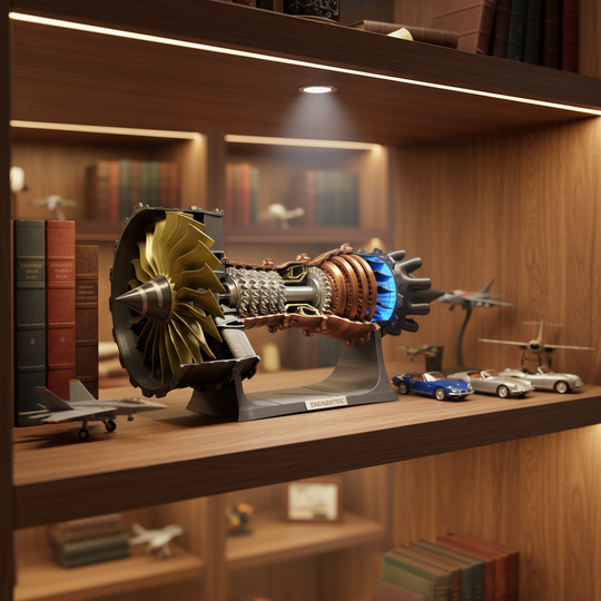 ENGINEKITOR  Large TR900 Turbofan Engine Model Kit With Adjustable Speed&Lighting Model Kit (48CM/18.8IN)