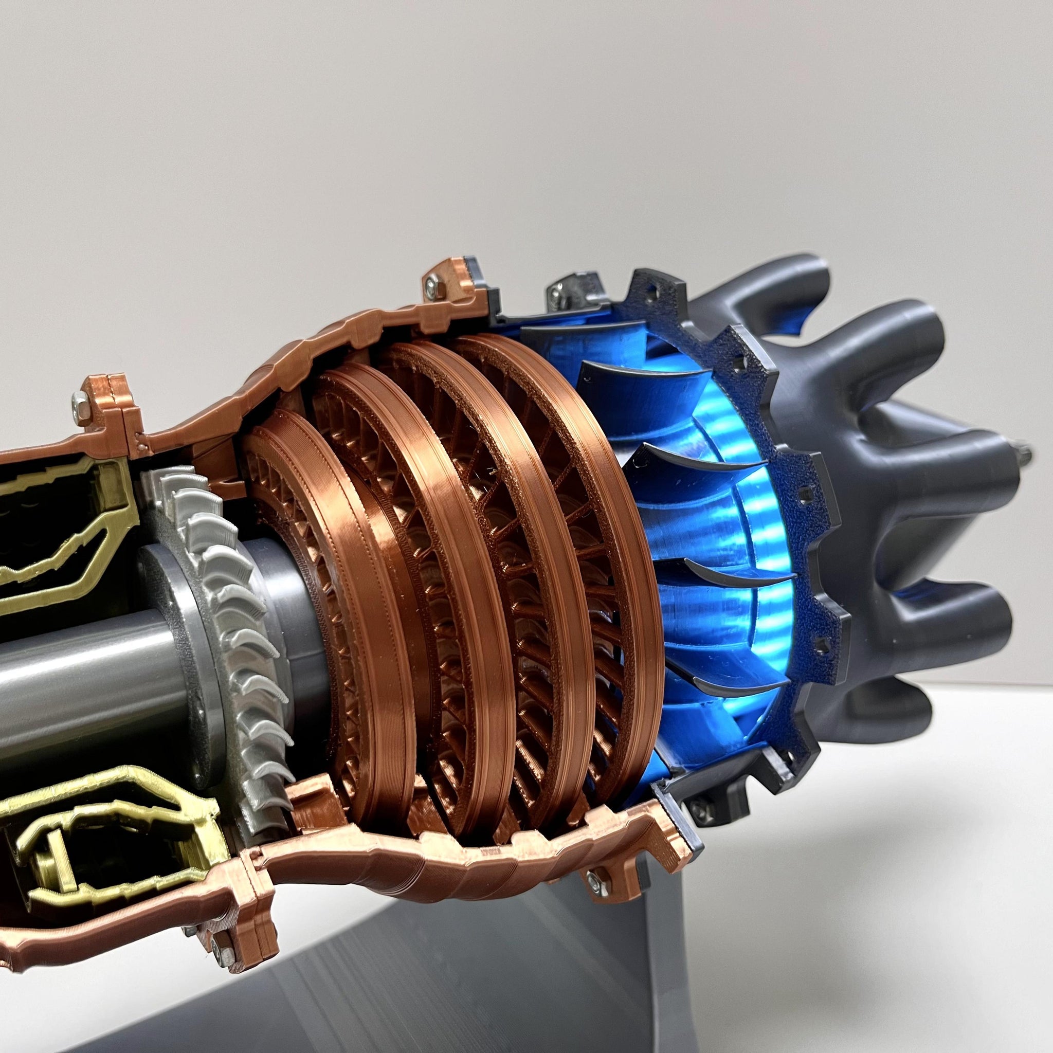 ENGINEKITOR - Kit de modelo de motor turbofán TR900 grande con velocidad e iluminación ajustables (48 cm/18,8 pulgadas)