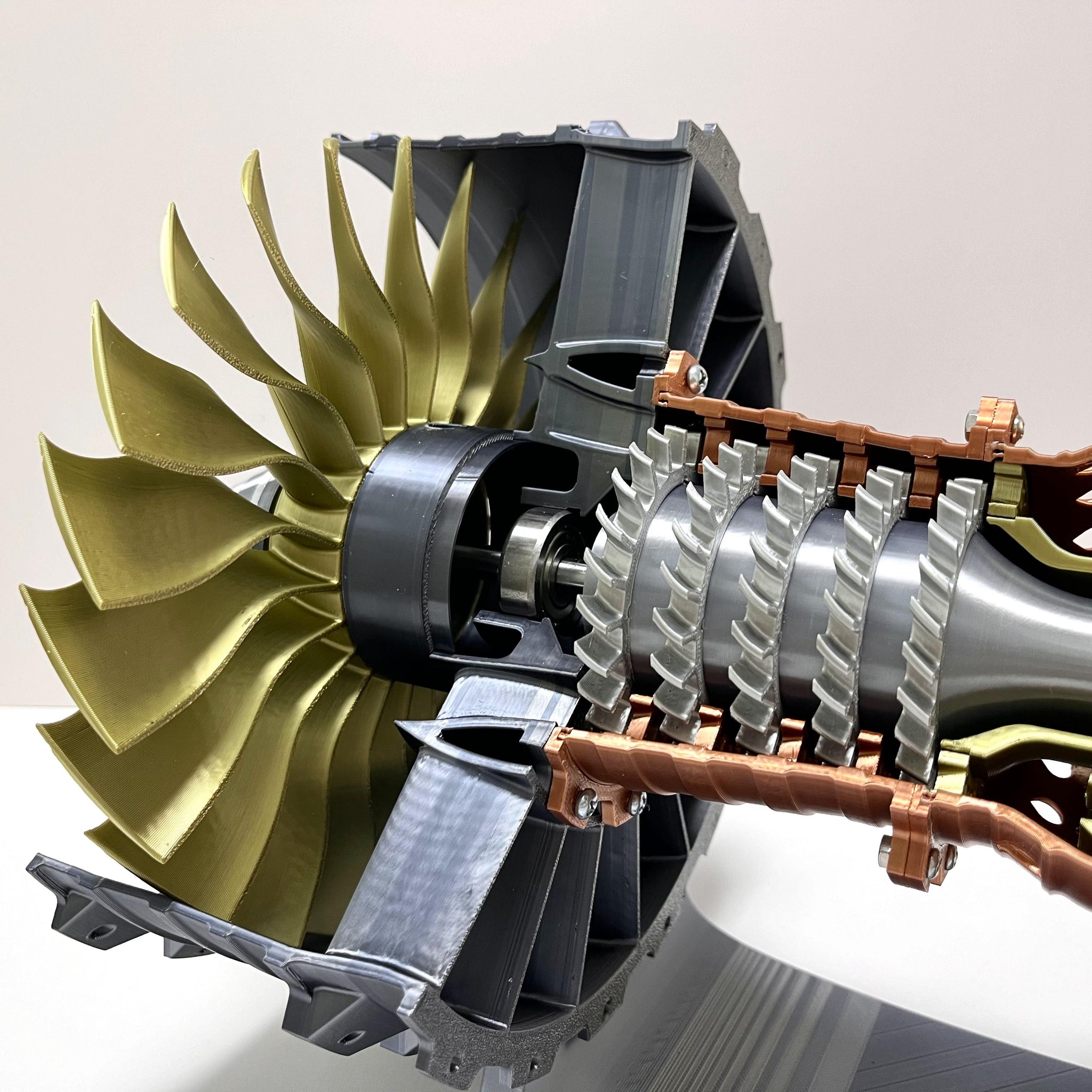 ENGINEKITOR - Kit de modelo de motor turbofán TR900 grande con velocidad e iluminación ajustables (48 cm/18,8 pulgadas)