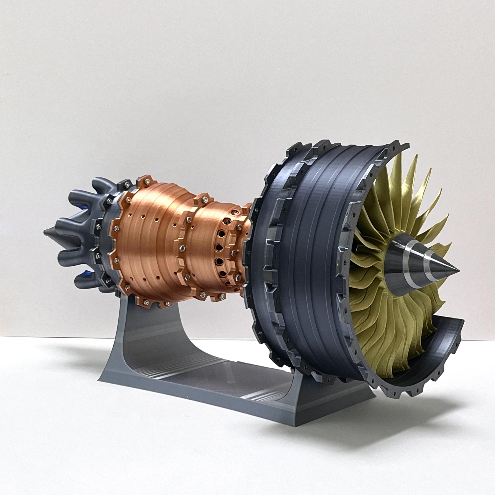 ENGINEKITOR - Kit de modelo de motor turbofán TR900 grande con velocidad e iluminación ajustables (48 cm/18,8 pulgadas)