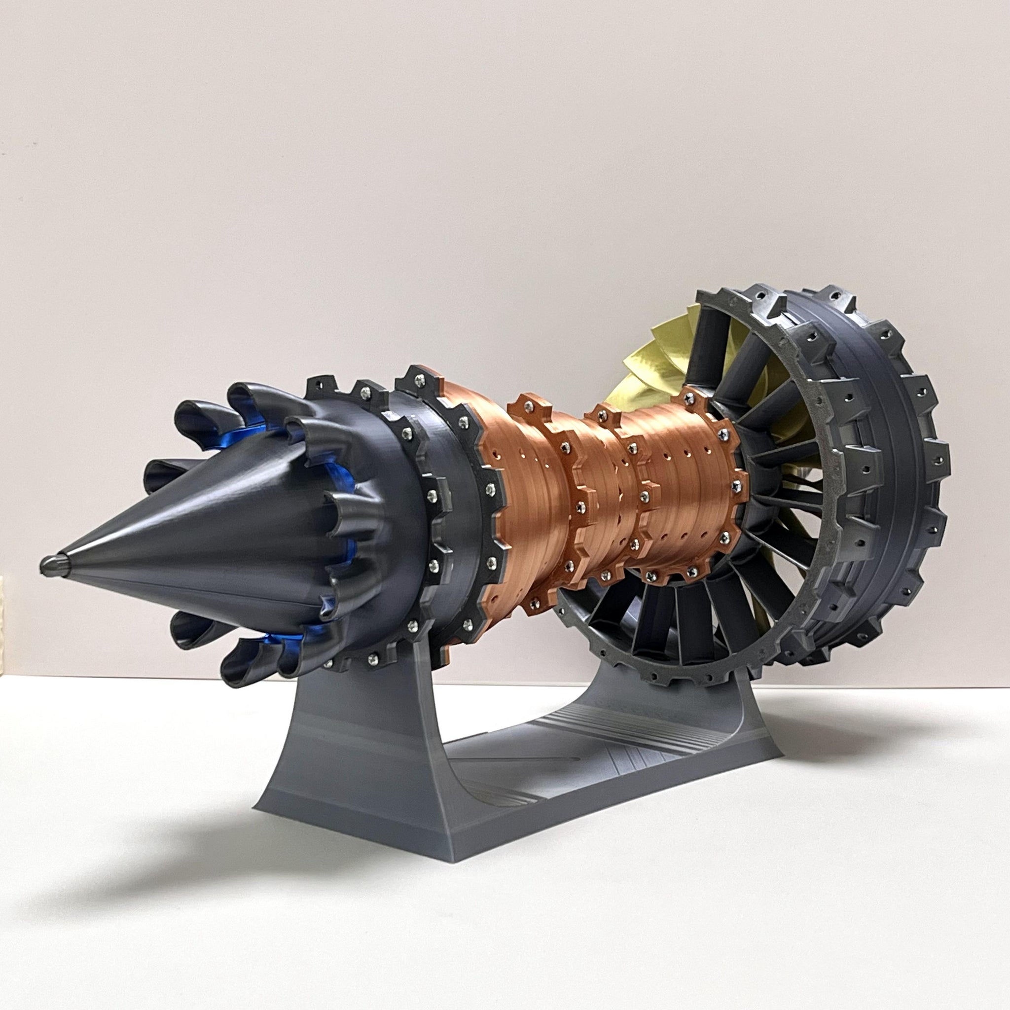 ENGINEKITOR - Kit de modelo de motor turbofán TR900 grande con velocidad e iluminación ajustables (48 cm/18,8 pulgadas)