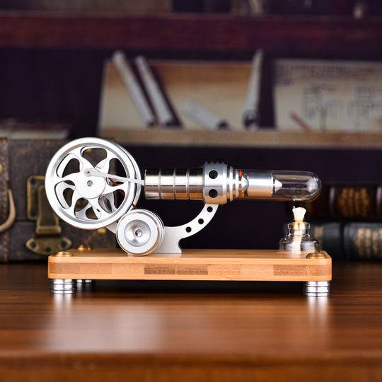 M14-03-S Aluminum Single Cylinder High Temperature Stirling Engine Model Kit- Build Your Own Engine