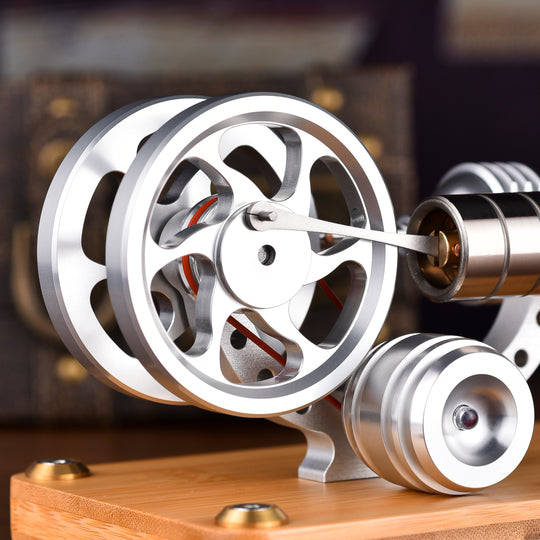 M14-03-S Aluminum Single Cylinder High Temperature Stirling Engine Model Kit- Build Your Own Engine