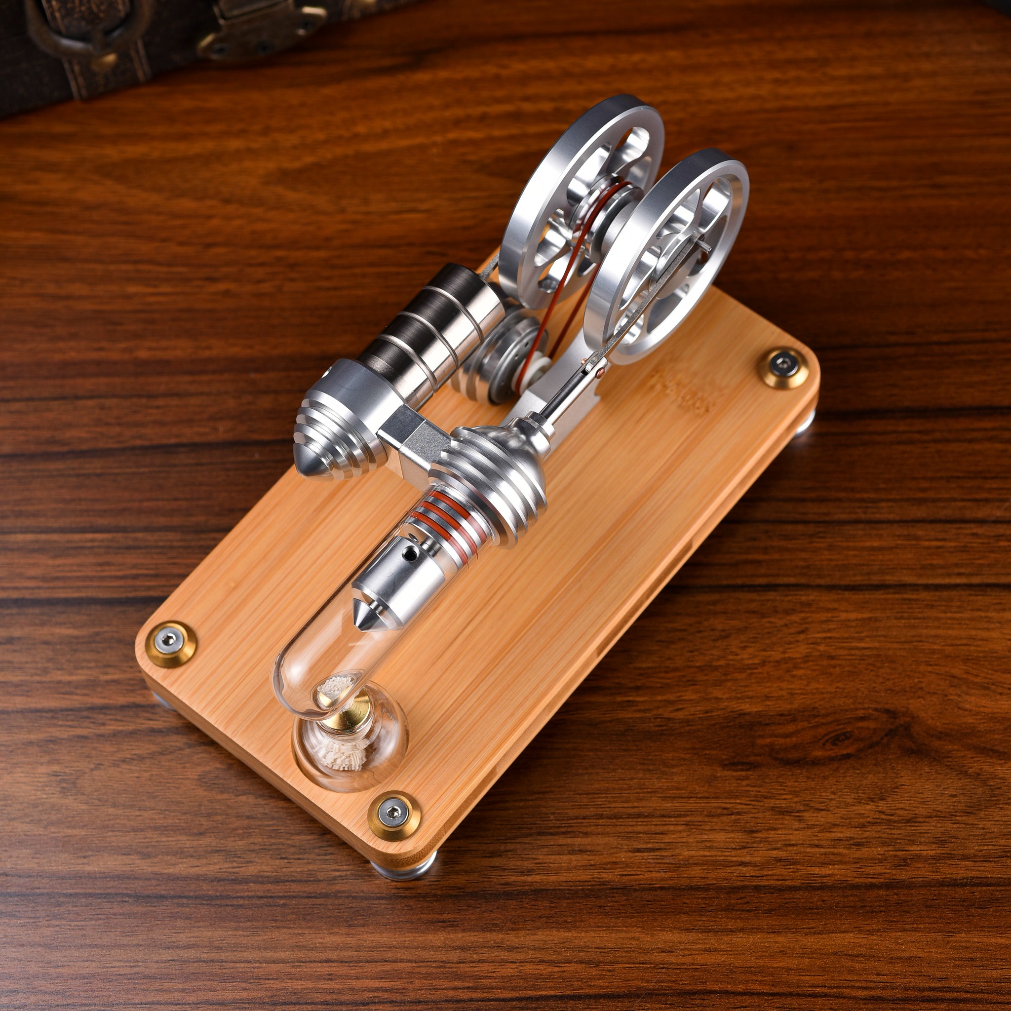 Kit de motor Stirling de alta temperatura de un solo cilindro de aluminio M14-03-S: construye tu propio motor