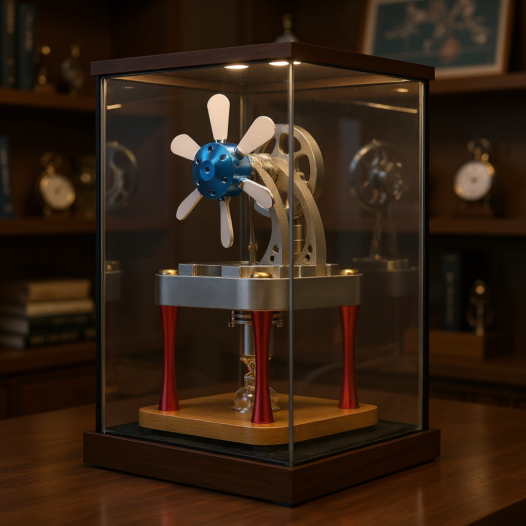 M16-CF Vertical Double Mount Fan High Temperature Stirling Engine for Education, Research and Learning