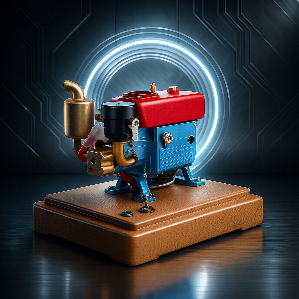 MUSA 1/8 2.6cc Mini Single-Cylinder 4-Stroke Gas Engine Model Upgrade - Up to 12000rpm