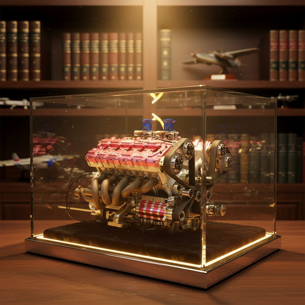 RUIFEIYA V10-150 1/4 Scale 150cc DOHC V10 Gasoline Engine Model – 16HP Water-Cooled 4-Stroke Engine for RC & Collectors