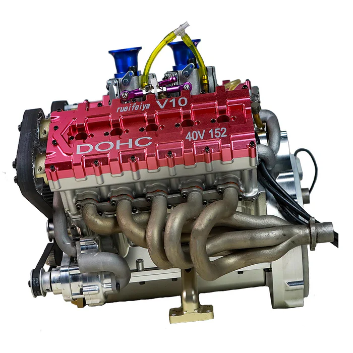 RUIFEIYA V10-150 1/4 Scale 150cc DOHC V10 Gasoline Engine Model – 16HP Water-Cooled 4-Stroke Engine for RC & Collectors